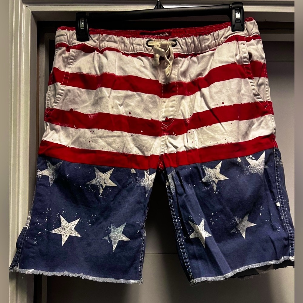Arizona Jeans American Flag Flex Shorts Size 33